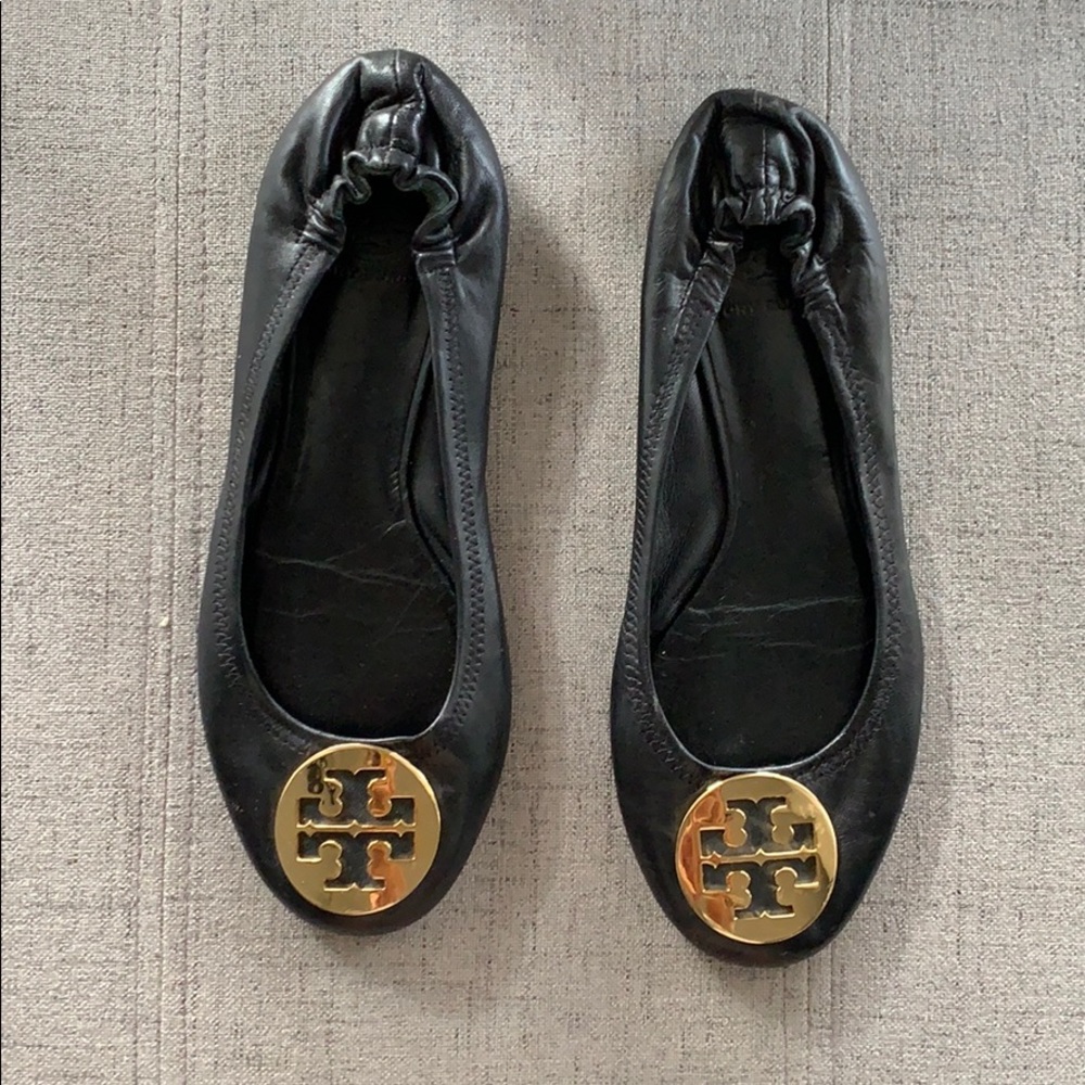 Tory Burch reva ballet flats black
